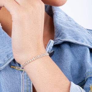 Rose Ball Toggle Tennis Bracelet