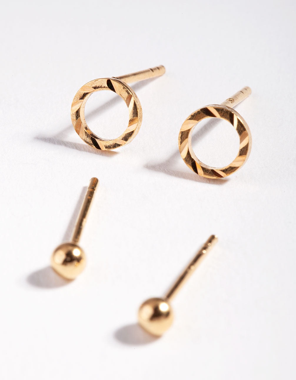 Textured Circle Stud Earring Pack