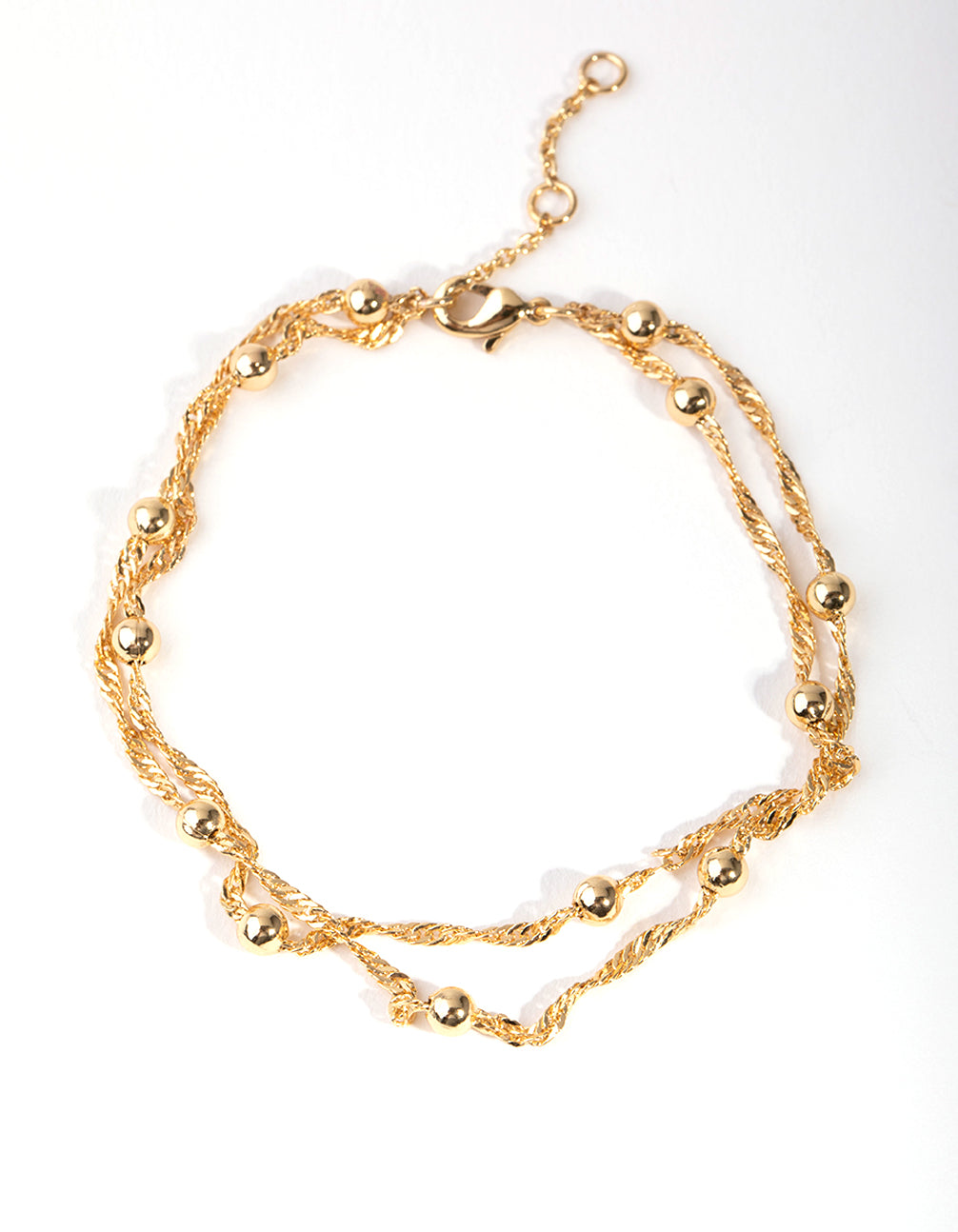 Double Chain & Ball Bracelet