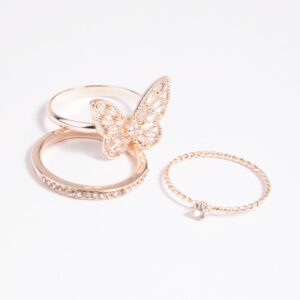 Rose Butterfly Ring Pack