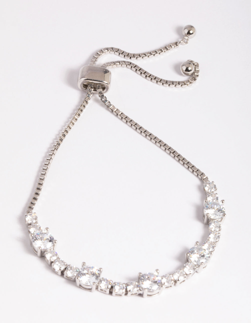 Rhodium Tennis Bracelet
