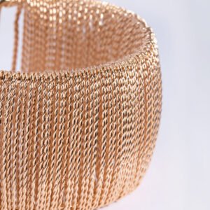 Wide Chain Cuff Bangle Bracelet