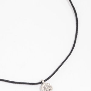 Rhodium Peace Sign Pendant Necklace