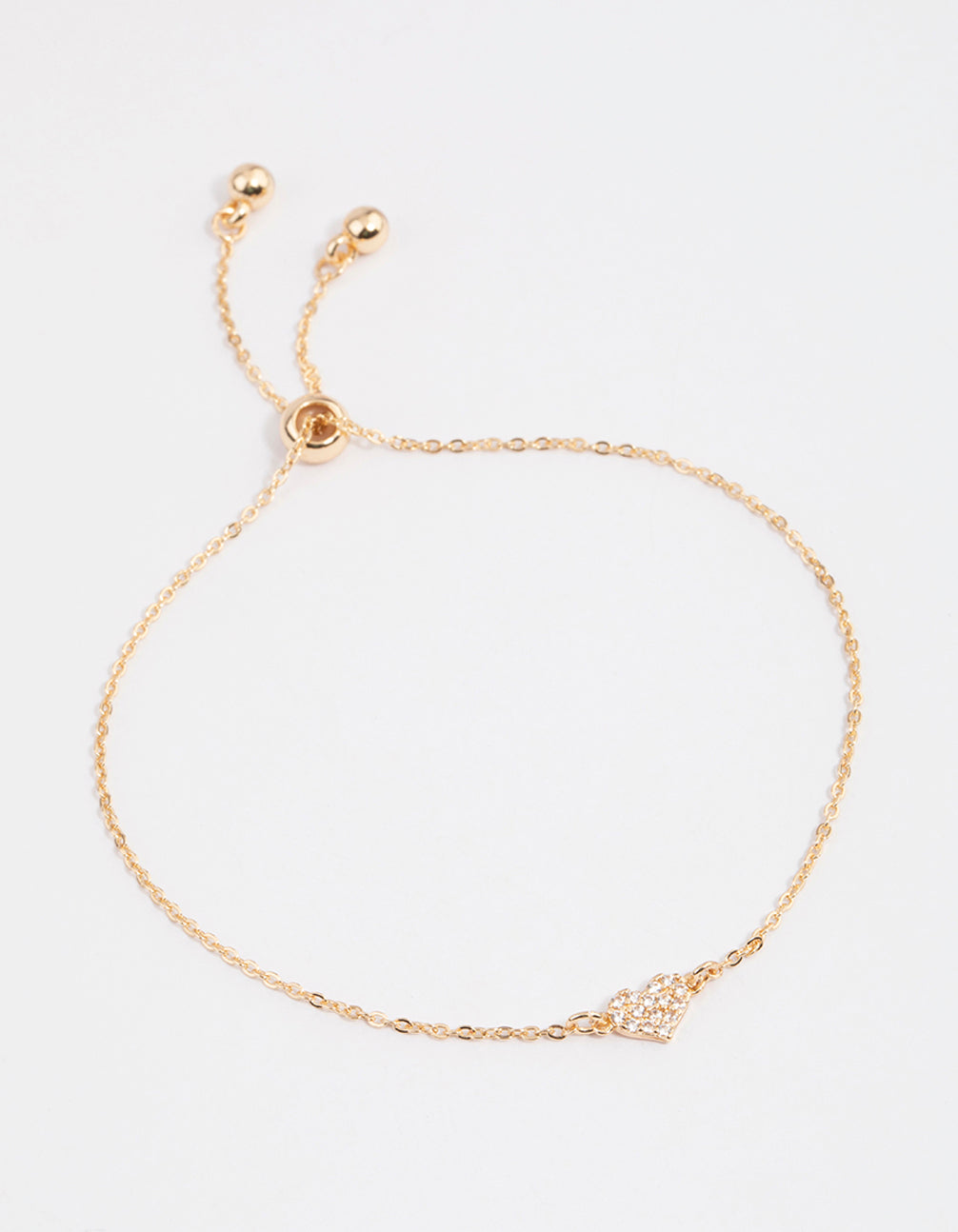 Pave Mini Heart Charm Bracelet