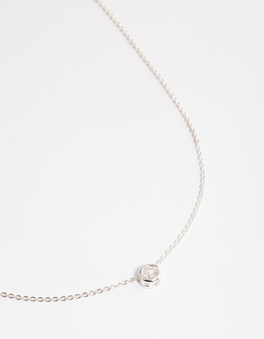 Round Bezelled Pendant Necklace