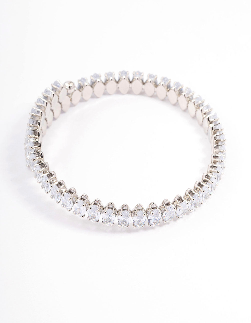 Rhodium Stone Wrist Cuff