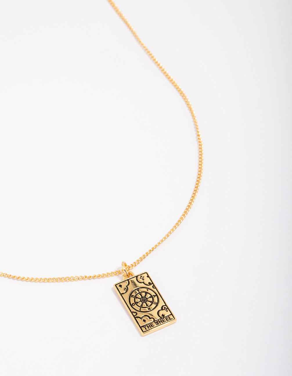 Wheel Tarot Card Pendant Necklace