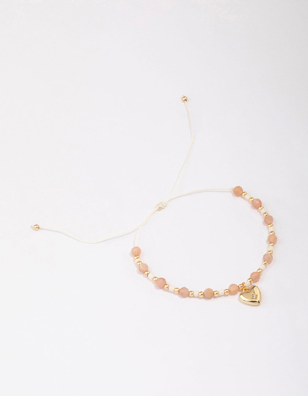 Heart Adjustable Cord Bracelet