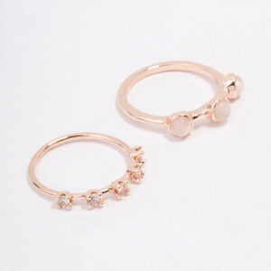 Rose Stone Ring Stack Pack