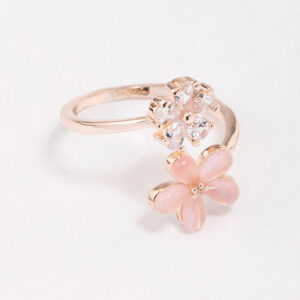 Rose Double Daisy Wrap Ring