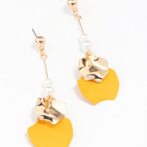 Pearl Layered Petal Earrings