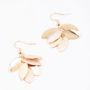 Textured Leaf Earrings