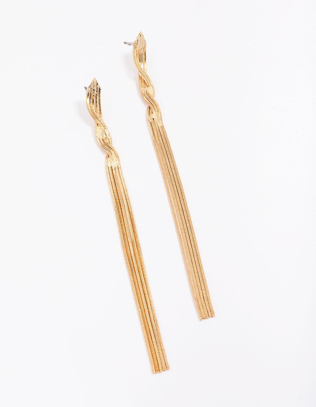 Twisted Cupchain Drop Earrings