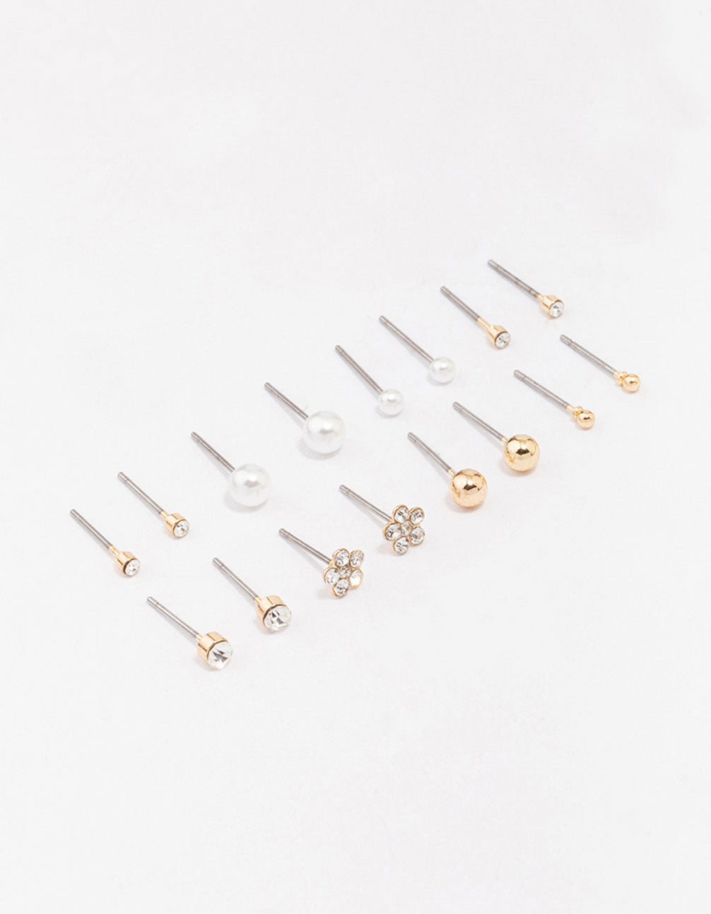 Flower & Pearl Earring 8-Pack