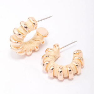 Wrapped Row Hoop Earrings